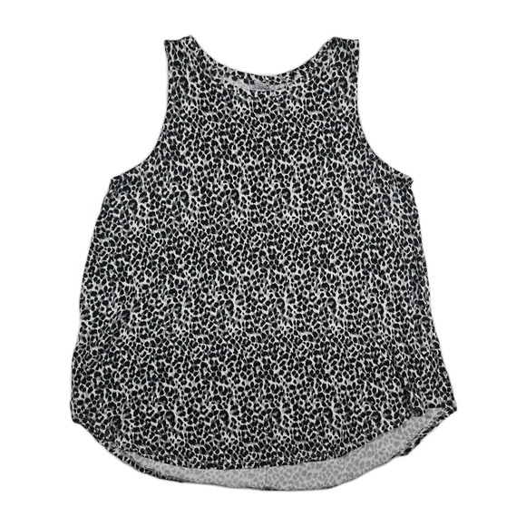 Old Navy Luxe Tank Top Women's XL Leopard Animal Print Sleeveless Stretch Crew - Picture 1 of 6